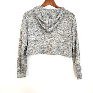 Olivia Rae Long Sleeve Hooded Cropped Sweatshirt Size Medium